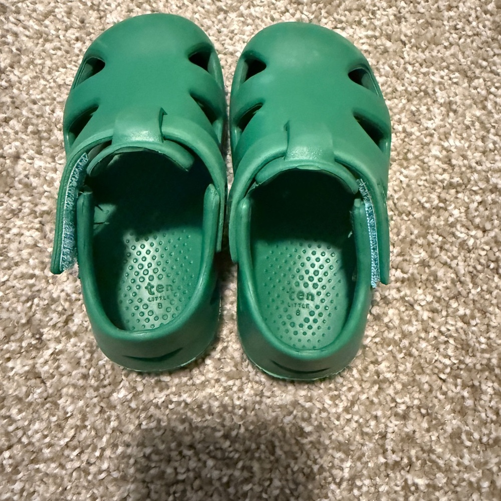Ten Little Sandals, Green, Size 8